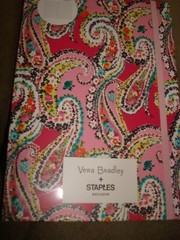 VERA BRADLEY DOTTED JOURNAL WILDFIRE PAISLEY FUCHSIA