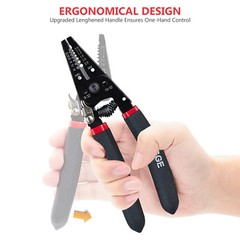 WGGE WG-013 Wire Stripper and Cutter 7” ,Cuts, strips wire and loops 10-20 AWG
