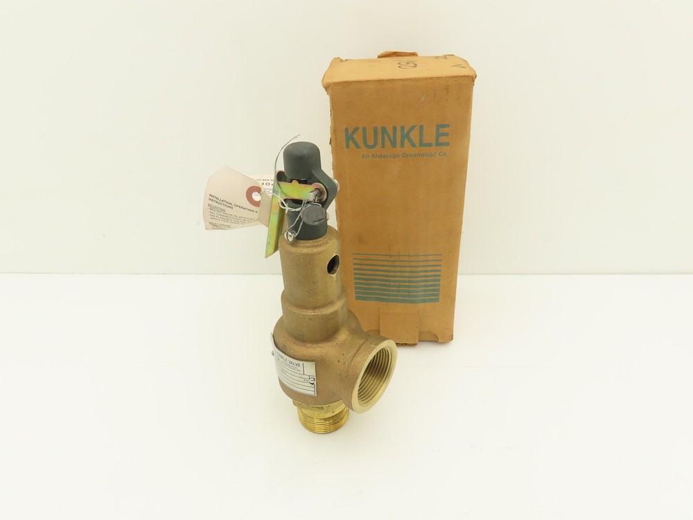 Kunkle 6010FFM01-LM Pressure Relief Safety Valve 1-1/4″ Male NPT Set 20psi Brass