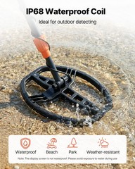 VEVOR Metal Detector for Adults 10″ Professional Gold Detector Waterproof Coil