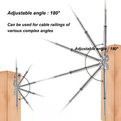 T316 Stainless Steel Deck Toggle Tensioner Set for Cable Railing- 1/8″ Cable