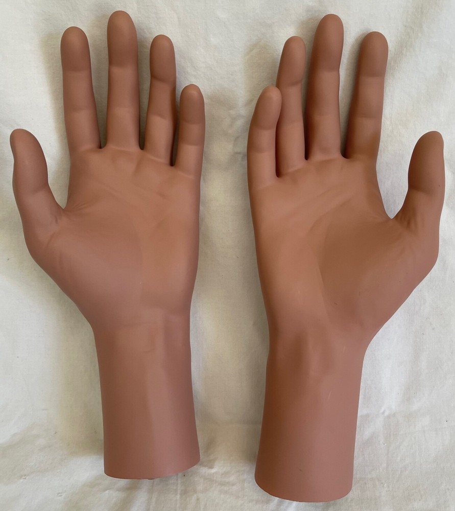 Pair Male Hands Life Size Lifelike Flesh Tone Brand NEW Mannequin Manikin Dummy