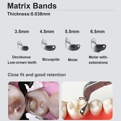 Dental Matrix Bands Ring Sectional Matrice Clamp Wedges Fit Palodent V3 System