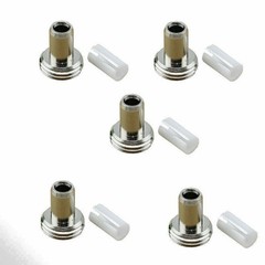 5x Fiber Optic Cable Tester Metal Head & Ceramic Sleeve For Visual Fault Locator
