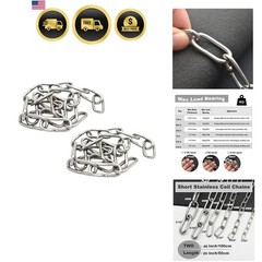1/8 inch3mm Wire Diameter Stainless Steel Safety Small Chains 20 inch Long Li…