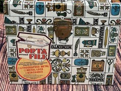 Vintage Metal Ballonoff PORTA FILE Locking Box Storage With KEY