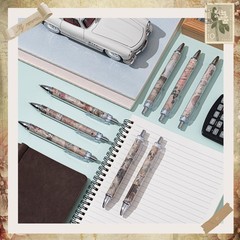 Ireer 8 Pcs Ballpoint Pens for Women 1.00 mm Cute 1 Count (Pack of 8), Black