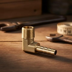 2Pcs Brass Hose Barbed Elbow Fitting 90 Degree 1/4″ 0.25 inches,