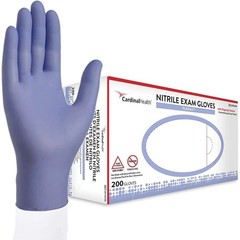 Disposable Nitrile Gloves, L, Non‑Sterile, Powder‑Free, Latex‑Free, 1 Box of 200