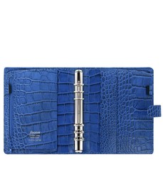 Filofax A5 Size Classic Croc Organiser Planner Notebook Indigo Leather-026009 #B