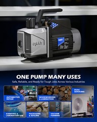 OMT 5 cfm Sparkless Ignition Proof Vacuum Pump for R1234yf R32 R134a R22 R410A