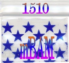 200 GREEN BLUE PINK STARS LOT Apple Zip Baggies Silver Metallic 2020 2010+