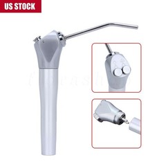 Dental 3 Way Air Water Syringe Triple Spray Handpiece with 2 Nozzles Tips Tubes