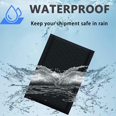 #000 4×8 (4×7) Poly Bubble Padded Envelopes Mailers Shipping Bags BLACK 50 PCS