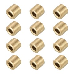 12Pack 3mm Bore x 6mm OD x 5mm Length Sleeve Bearings Gold Tone