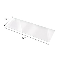 SSWBasics Tempered Glass Shelf – 14″W x 36″L x 3/16″ – Set of 2