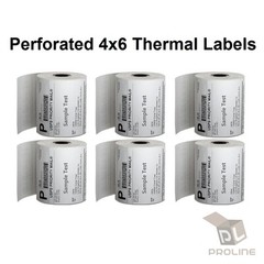 40 Rolls Direct Thermal Perforated Labels 4×6 250PR for Zebra 2844 Eltron ZP450