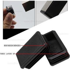 Rectangular Plastic End Caps For Tubing Blanking Plugs Inserts Furniture Feet