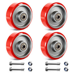 3 Inch Caster Wheels, Polyurethane on Cast Iron Wheel – Heavy Duty Caster