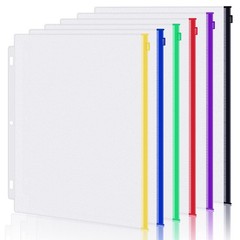 Antner 6 Pack Letter Size Binder Black, Red, Green, Yellow, Blue, Purple