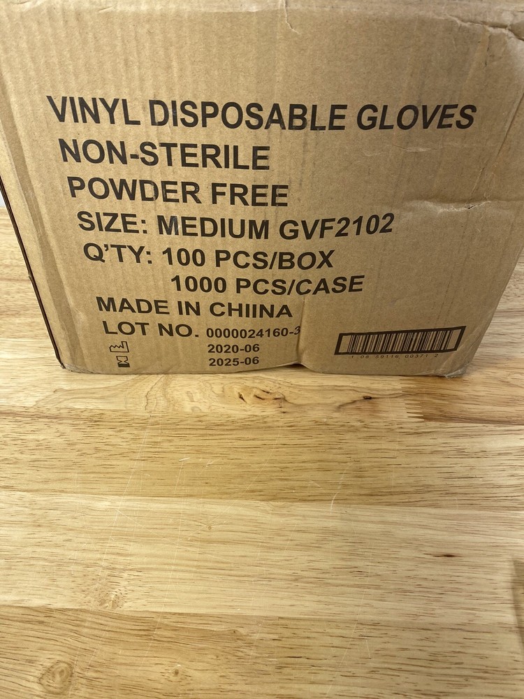 Vinyl Disposable Gloves Latex/Powder Free – MEDIUM -1 case = 1000 gloves