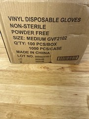 Vinyl Disposable Gloves Latex/Powder Free – MEDIUM -1 case = 1000 gloves