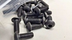 Cap Screw JGA03016-35 Button Socket 10-24 x 1/2″ (Pack of 35) Black Plain Finish