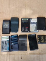 Lot Of 6 Calculators Vintage Retro