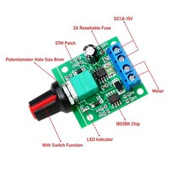 3 Pcs PWM Low Voltage Motor Speed Controller DC 1.8V-12V 2A Driver Switch