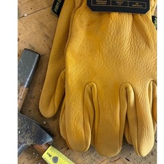 NWT Firm Grip Full Grain Deerskin Leather Work Gloves Size Med (5137) Heavy Duty