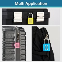 8 Digit Push Button Combination Padlock 4 Digit Code Lock for Locker Fence Gray