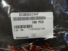 Panasonic ECQE6223KF .022uf 630V Film Capacitors Qty 100 NOS