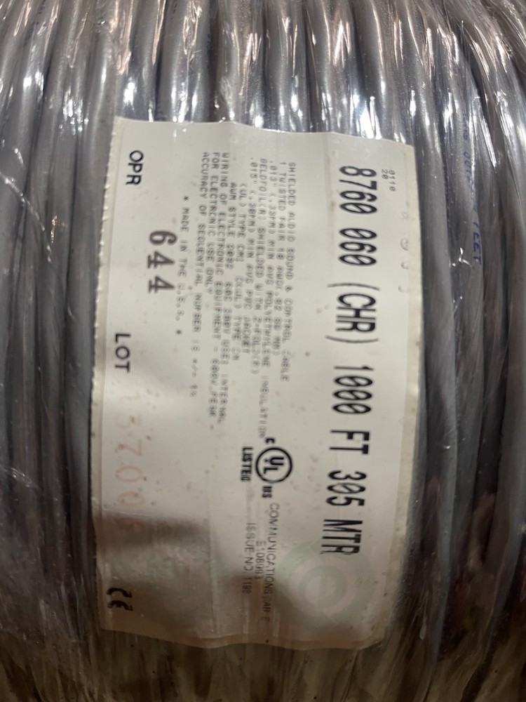 Belden 8760 060 CHR 1000’ Feet Data Information Audio Cable Twisted Pair 305 MTR