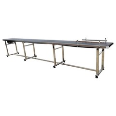 Electric 177×15.7in Industrial PVC Belt Conveyor 110V Two Guardrails Speed Adust