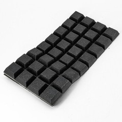 Black Round/Square Self Adhesive Rubber Feet Bumper Stops for Chopping Boards