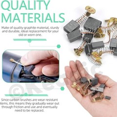 “Electric Motor Carbon Brushes 40pcs Assortment, 10 Sizes Replacement Brush Kit”