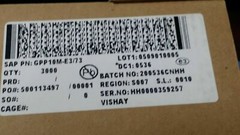 (100 PCS) GPP10M-E3/73 VISHAY Diode Standard 1000V 1A Thru Hole DO-204AL (DO-41)