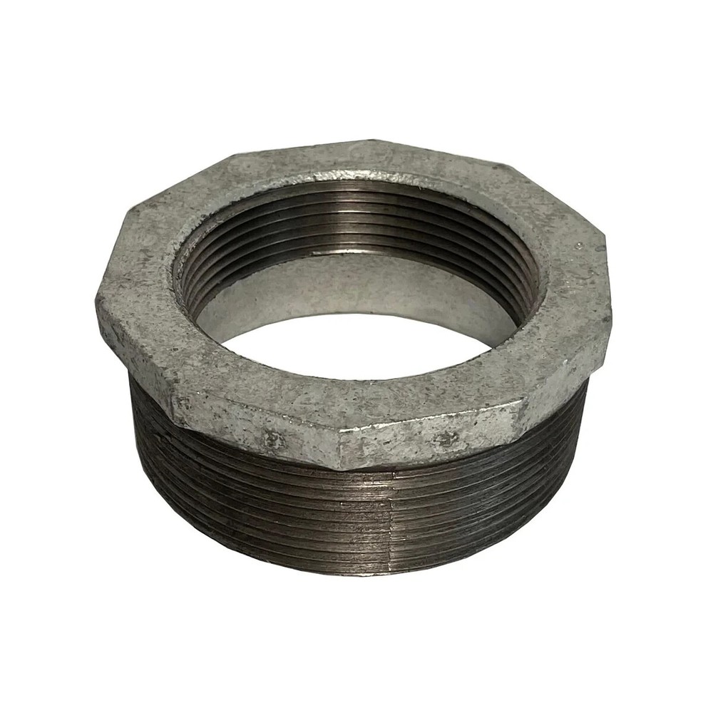 Galvanized Reducing Bushing 4″ x 3″ NPT Thread Pipe Fitting Rust Resistant