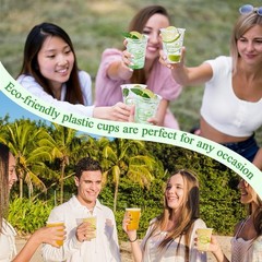 998 Compostable 9oz Cups, Plant-Based PLA Cold Cups, Party/Office Bulk