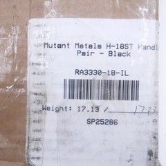 Pair Mutant Metals H-18ST Threaded Handles 18″ Black Steel
