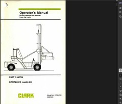 CLARK C500 Y950CH FORKLIFT OPERATORS SERVICE REPAIR SHOP MANUAL PDF ON USB