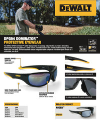 DEWALT DPG94 Dominator safety Glasses