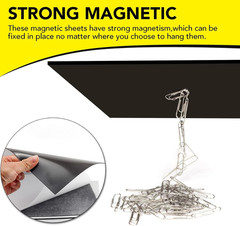 Magnetic Adhesive Sheets, 4″ X 6″ 10 Pack Cuttable Magnets Flexible Magnet Sheet