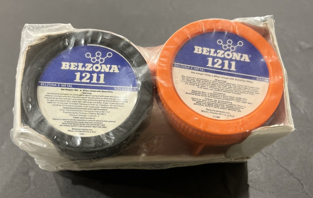 BELZONA 1211 E-METAL 2-PART EPOXY BASE AND SOLIDIFIER DEADSTOCK NEW OLD STOCK