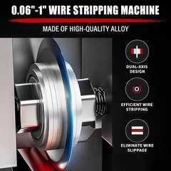 Portable Manual Wire Stripping Machine 0.06-1 in Hand Crank Wire Stripper Tool
