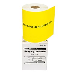 DYMO 1744907 COLOR 4XL 4×6 – 5 Rolls – 2 each: YELLOW ; 1 each ORANGE GREEN RED