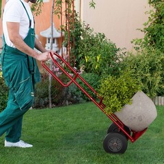 660 lbs Capacity Dolly Cart Heavy Duty Hand Truck Trolley with Nose Plate Red