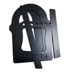 2Pack Black ABS Plastic Sheet 10″ X 14″ X 1/8″ Thick Black Rigid Thermoplastic S