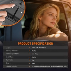 Front Driver Side Power Window Switch for GMC Acadia 2007-2016 901-990 20945224