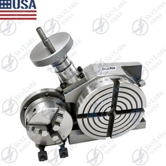 New Horizontal And Vertical Rotary Table With 65 mm 3 Jaw Chuck Backplate USA